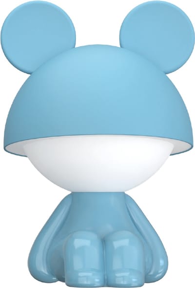 Luxus Europe - Nachtlamp Kinderkamer Mouse Lichtblauw - Draadloos LED Nachtlampje Kinderen - USB-C Oplaadbaar - 7 RGB Kleuren - Tafellamp Kinderkamer