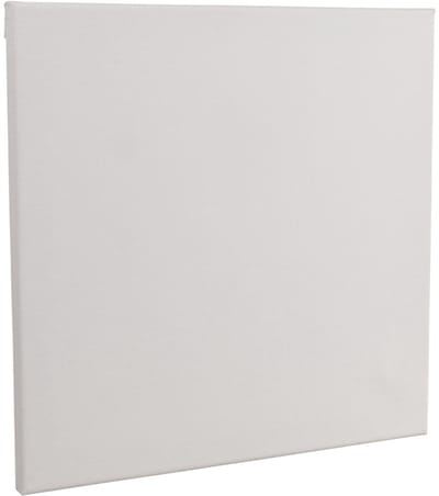 Handbespannen canvas schildersdoek - 50 x 50 cm - wit - schilderijen maken - kinderen/volwassenen