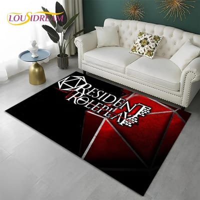3D Games R-Resident Evil Gamer Tapijt Vloerkleed voor Huis Woonkamer Slaapkamer Bank Deurmat Decor, Kinderen Speelruimte Vloerkleed Antislip Vloermat 40x60cm