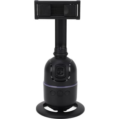 Support de téléphone à suivi automatique du visage rotatif à 360 degrés antidérapant pour bureau black