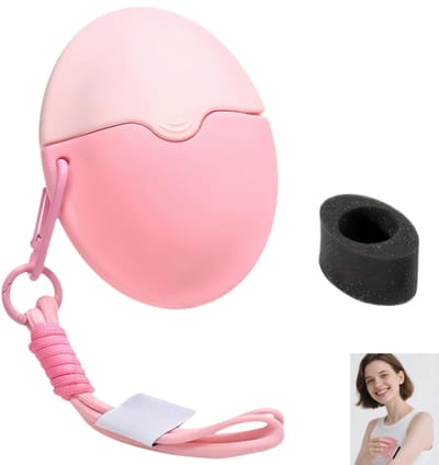 Zonnebrandcrème applicator - Roll-on sponsapplicator - met rollerbal en spons - voor kinderen, volwassenen en gezinnen - roze - 110×85×50mm