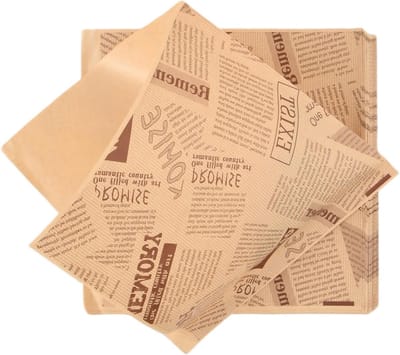 200 Stuks Waterproof Deli Papier voor Burgers en Snacks, Dubbelzijdig Open, 18 x 18 cm, Ideaal voor Frietjes en Kaas
