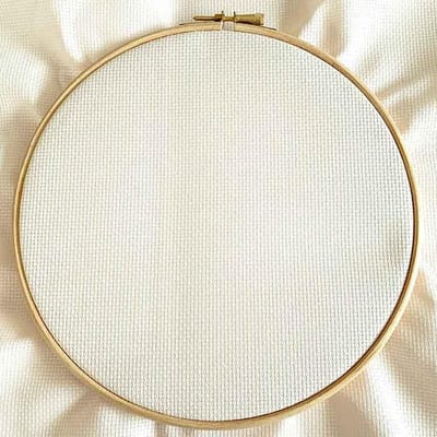 100 x 110 cm Aida 14 Ecru | 5.4 kruisjes per cm | Hoge kwaliteit borduurstof voor kruissteken Ecru