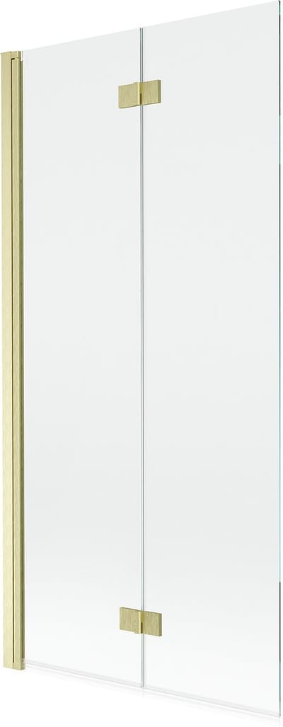 Mexen Mist badwand 2-delig links 90 x 150 , transparant, goud geborsteld - 8A9-090-002-55-00-L