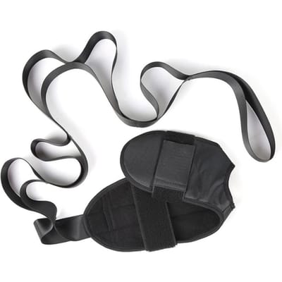 Entraîneur d'étirements de yoga, sangle d'étirement durable pour les jambes, correction de la rééducation après un accident vasculaire cérébral, de l'hémiplégie noir
