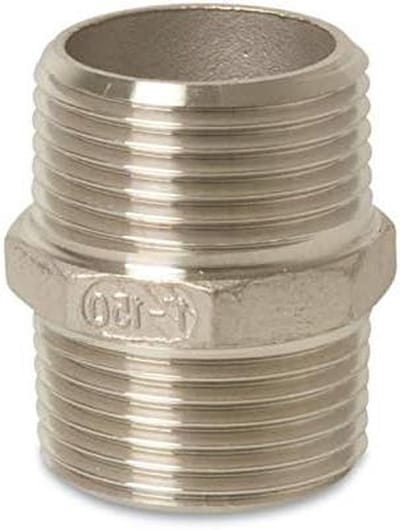 Schroefdraadfitting Dubbele Nippel - Pijpverbinder - Leidingen Verbinden - Roestvrij Staal 316 - 2 Zoll - Zilver