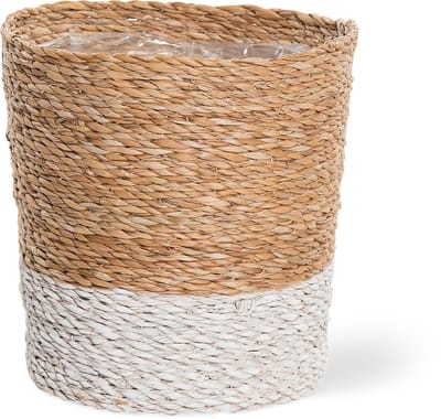 Luxe plantmand Amber Wit – bloempot voor binnen –  pot van ↕15cm – plantenpot met Ø13 – sierpot voor kamerplant