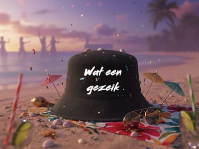 Wat een gezeik Bucket Hat | Black | Maat M
