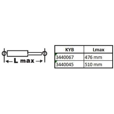 Schokdemper Excel-G KYB 3440067