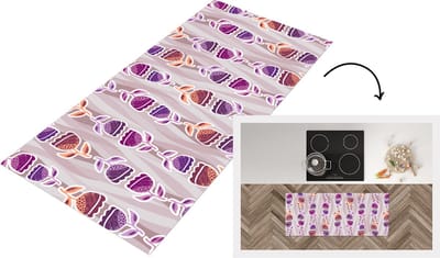 Keukenloper - Loper keuken - Tulpen - Bloemen - Patroon - 120x50 cm - Keukenloper vinyl