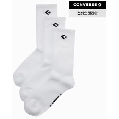 Converse 3-pack Basic Chevron Sportsokken Sport Golf Wandelen Wit Uc0571 001 L white