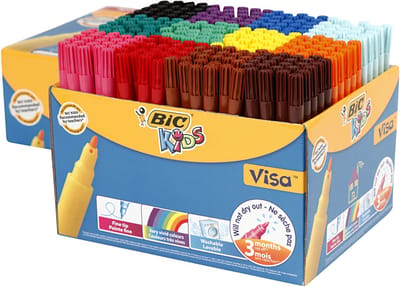 BIC Visa Fijne Kleurstiften, lijndikte 1,6 mm, diverse kleuren, 12x24 stuk