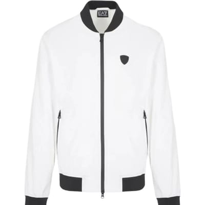 Emporio Armani EA7 Kleurblok Rits Lange Mouwen Jas Heren jassen Wit 8NPB10-PN7LZ-1100 M white
