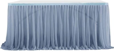 Dailygoods - Blauwe Tafelrok van Tule voor Feesten en Bruiloften