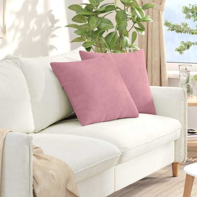 vidaXL - Zitkussens - 2 - pcs - Roze - 50 - x - 50 - cm - Corduroy - stof