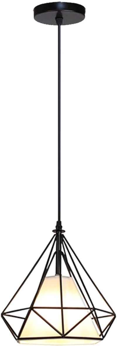 Hanglamp Industrieel E27 Plafondlamp 20cm Modern Kroonluchter voor Slaapkamer Zwart