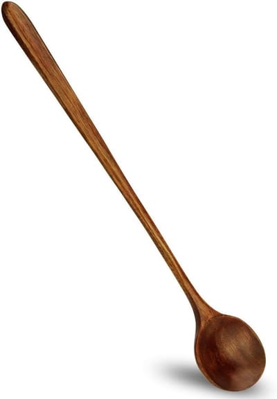 Houten Lepelep van 28 cm voor Soep, Koken en Mixen - Natuurlijke Houten Keukengerei voor Mukbang en Bereidingen