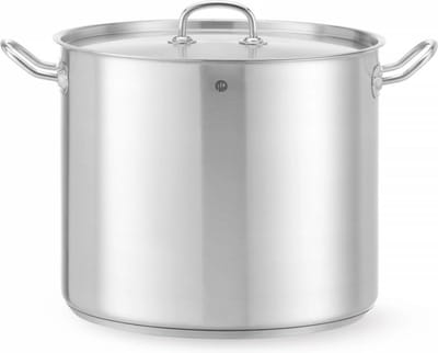 HENDI Hoge kookpan met deksel – 21L – inductiegeschikt – koelblijvende handgrepen – Ø320x270 mm