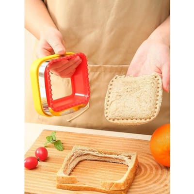 Sandwich Snijder en Verzegelaar, Zakvorm Cartoon Broodvorm Toast Stempel Persvorm Roestvrij Staal Koekjes Snijder one-size