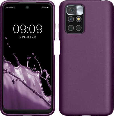 kwmobile telefoonhoesje geschikt voor Xiaomi Redmi 10 (2021 / 2022) - Hoesje voor smartphone - Back cover in metallic lila