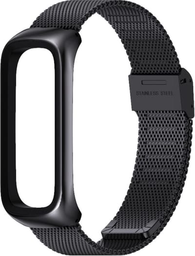 Milanees bandje - geschikt voor Samsung Galaxy Fit 2 - zwart