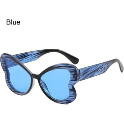 Lunettes de soleil colorées tendance pour femmes pour fête Conduite Grandes lunettes œil de chat Cadre Verre Dames Nouveau Hip-hop Décoratif Lunettes de soleil UV400 W92087WW-As Picture