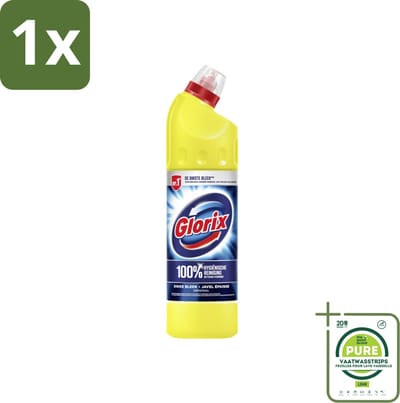 1 x Glorix Original - Toiletreiniger - Dikke Bleek - Intensieve Reiniger - 750 ml - Toilet Schoonmaak - Toilet Reiniger - Kalkverwijderaar - Toiletdesinfecterend - Glorix Original
