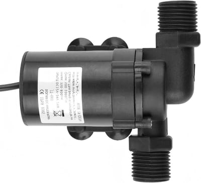 Waterpomp - Circulatiepomp - Water circuleren - Borstelloze motor - 1300 L/U - Zwart