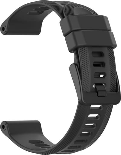 Siliconen bandje - geschikt voor Garmin Forerunner 935 / 945 / 955 / 965 / 745 / 970 - zwart