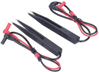 Testsonde Set - Meetpennen Multimeter - Componenten Testen - Eén Hand Bediening - 2 Stuks - Zwart