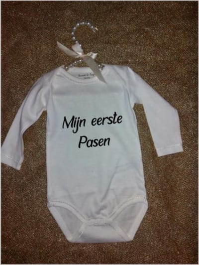 Rompertje mijn eerste pasen, Rompertje met tekst, rompertje, bedrukte rompertjes, Pasen, Baby, Cadeau, Babyshower
