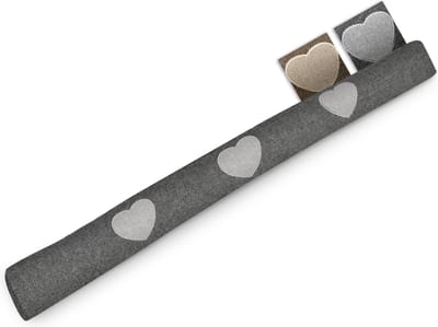 Beautissu Tochtstopper Deur Tuuli HR - 8 x 100 cm – Tochthond Antracite – Tochtkussen voor Deur en Ramen - Tochtrol