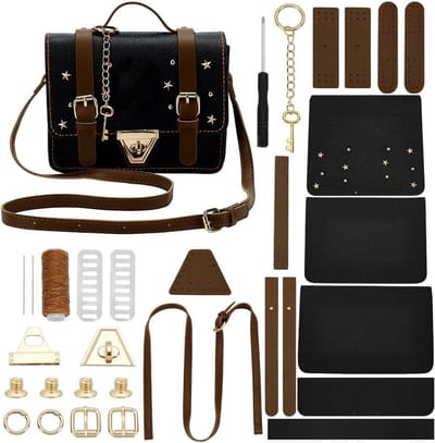 DIY PU Leren Tas Maakset, Handgemaakte Accessoires voor Vrouwen, Naaikit voor Crossbody Tassen en Creatieve Projecten