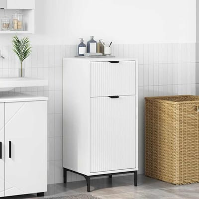 vidaXL - Badkamerkast - Wit - 39,5 - x - 36 - x - 88 - cm - Bewerkt - hout, - Metaal