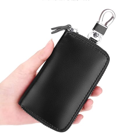 NTHProducts - Sleuteltas - Sleutelhanger voor autosleutels - Elegant en praktisch - Leer - Sleuteltas voor volwassenen - Inclusief 6 haken en 2 vakken