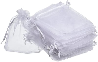 MTTProducts - Organza zakjes - Geschenktasjes met trekkoord - Transparant - Trouwen - Kleine cadeautjes en sieraden - Perfect voor feestelijke gelegenh...