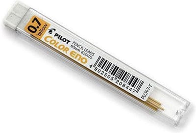 Pilot Color Eno – Gele Potloodvullingen 0.7mm – 6 stuks