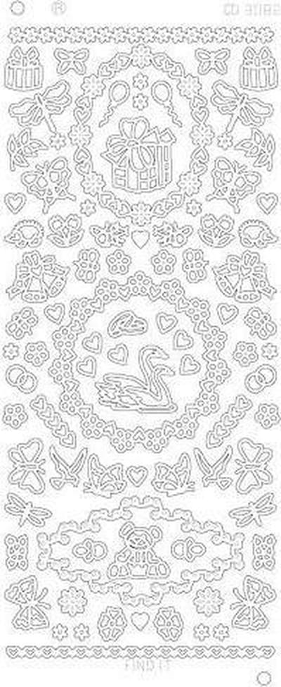 Various ornaments Platinum - Zilver 1 stuks