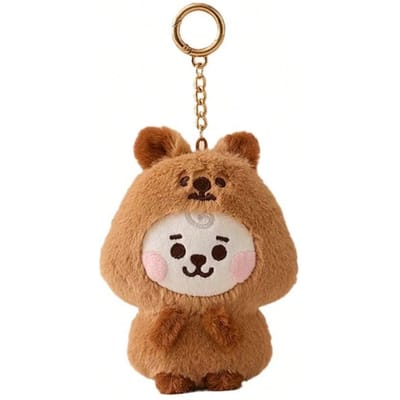 LINE FRIENDS BT21 Kpop Schattig Anime Pluche Speeltje Sleutelhanger 10cm Cartoon Bedeltje Tas Accessoire Schattig Cadeau voor Meisjes brown