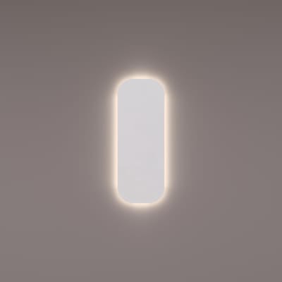 HIPP Design Toiletspiegel met Afgeronde Hoeken - 30 x 80 x 3 cm - Indirecte Warm Witte LED Verlichting - Extern Geschakeld