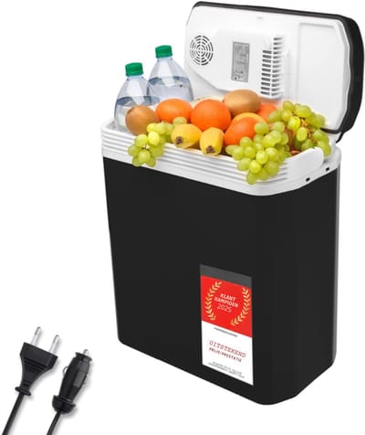 Ploutos® Koelbox Elektrisch 12v 230 Volt -Elektrische Koelbox Liter– Lichtgewicht Design – Zwart - 40cm x 24cm x 43cm