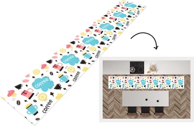 Keukenloper - Loper keuken - Patronen - Koffiebonen - Koffie - IJs - 300x50 cm - Keukenloper vinyl