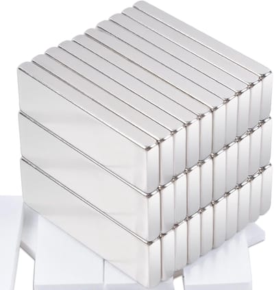 Dailygoods- Neodymiummagneten 30 stuks - Sterke Rechthoekige Magneten - Magneten voor Magneetbord - Zelfklevende Magneten - 30x10x3mm - Extra Sterk