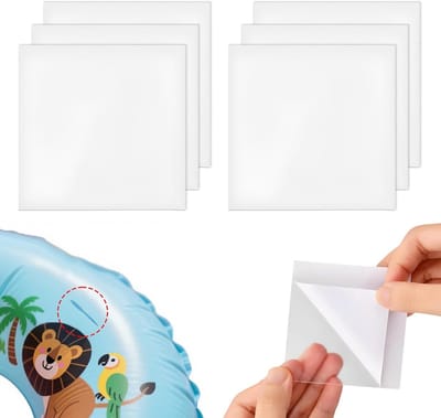 Set van 6 Zelfklevende TPU Reparatie Patches voor Zwembaden en Opblaasbare Matrassen - Waterdicht en Duurzaam 10 x 10 cm