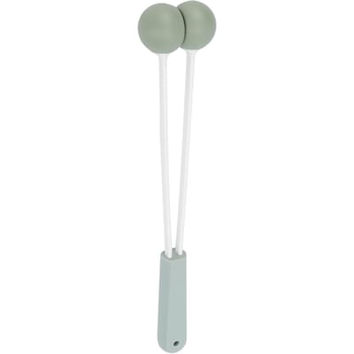 Handheld Kloppende Massage Hamer Fitness Antislip Dubbele Bal Siliconen Lichaamsklop Massager white