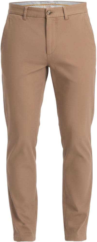 OMBRE Broek - Slim Fit - Katoen - Knopen Lichtbruin L