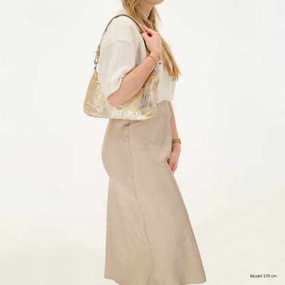Charm London South Hill Schoudertas - Metallic - Leer - Handtas - Leren Dames Tas - Goud