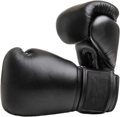 Vechtsport Handschoenen - Bokshandschoenen Sparring - Training Bescherming - Handgemaakt Ambacht - 14 oz - Zwart