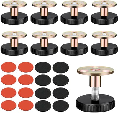 Dailygoods- Meubelpoten Verstelbaar - Hoogte 27-40 mm - Set van 8 - Zelfklevend - Duurzaam - Veilig en Geluidsdempend - Verstelbare Poten