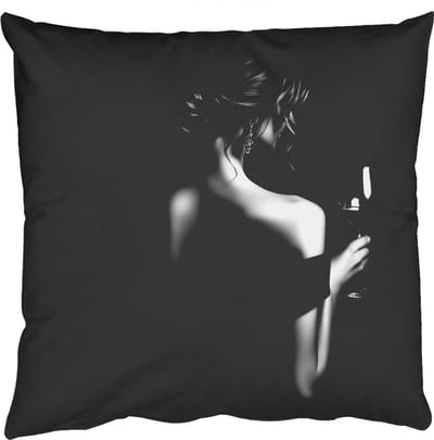 Sierkussens - Kussentjes Woonkamer - 50x50 cm - Vrouw - Wijn - Jurk